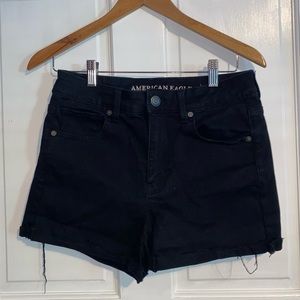 AEO Solid Black Hi-Rise Shortie